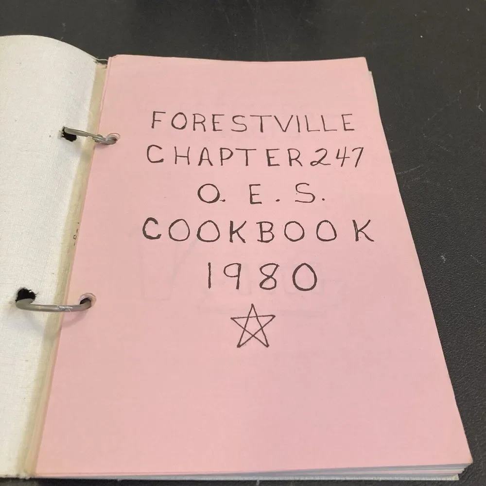 Order of the Eastern Star OES 1980 Forestville Chapter Recipe Cookbook Masonic‎