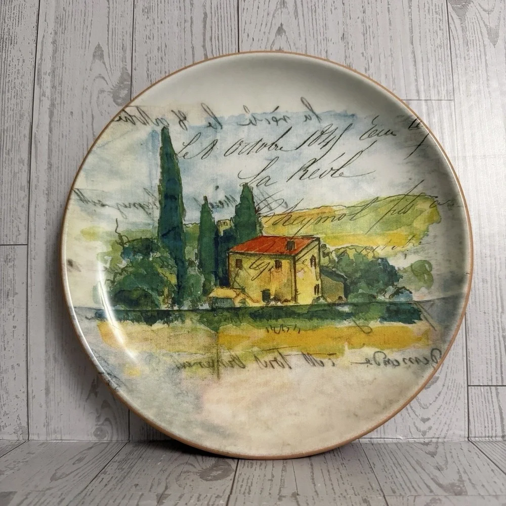Williams Sonoma Paysage Salad Dessert Plate BY Marc Lacaze 2008 Made In‎ Italy