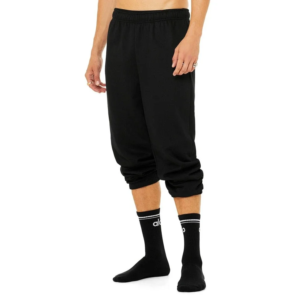 ALO Yoga Throwback Sock Unisex M Athletic Black/White New Retro Casual Lounge