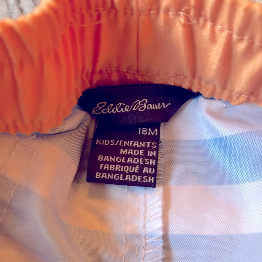 Eddie Bauer Striped Swim Trunks Blue Orange 18 Months‎
