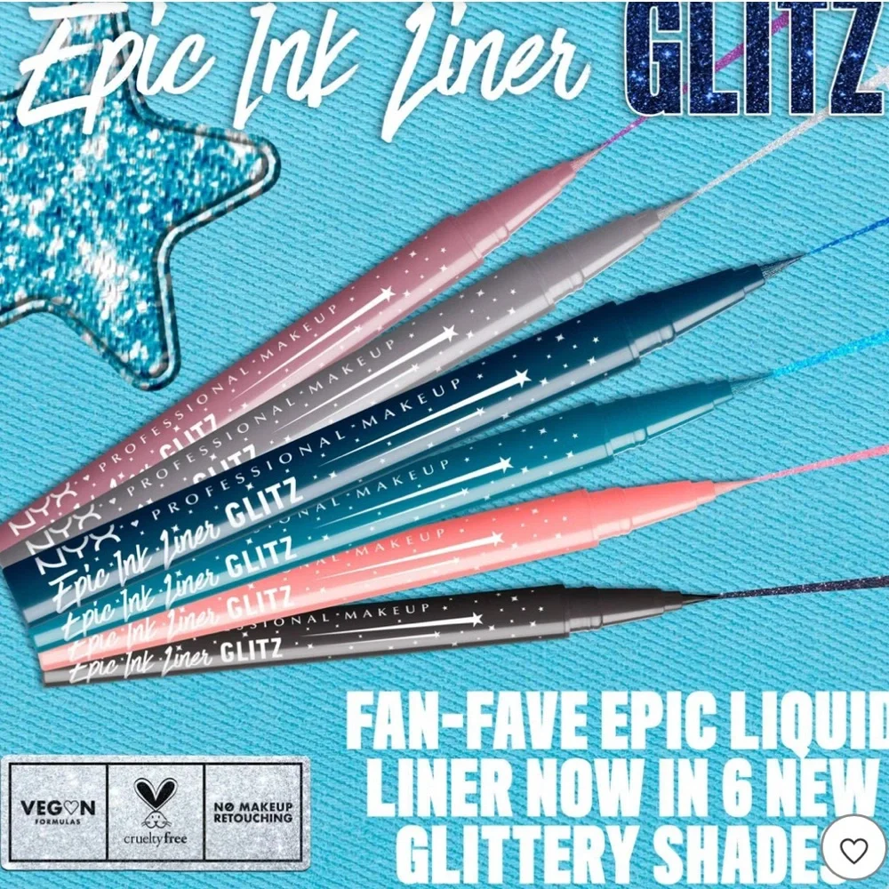 🦋 Pick 5/$25 NYX Denim Dazzle Epic Ink Liner Glitz Waterproof New FullSz