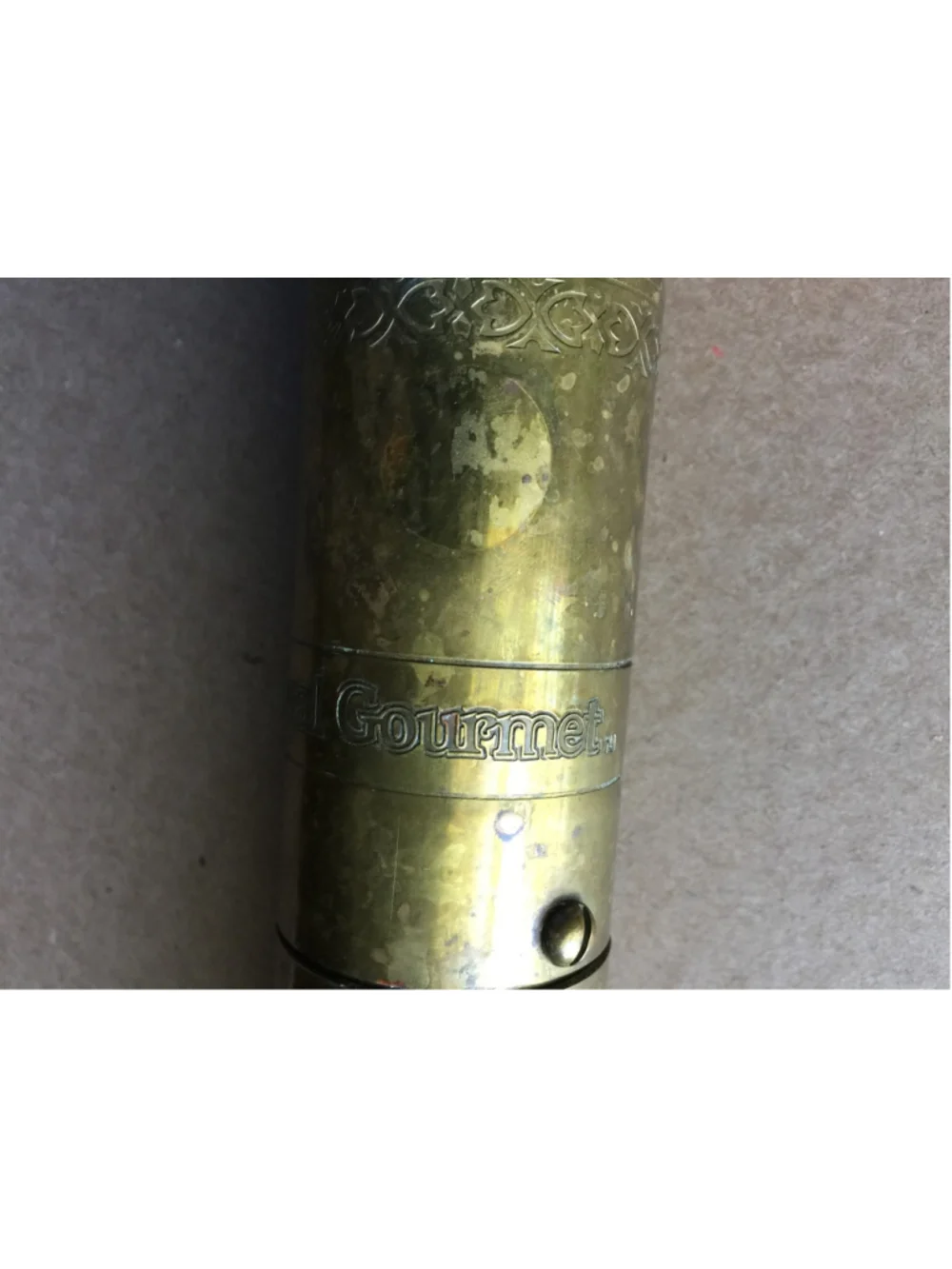 The Frugal Gourmet vintage brass