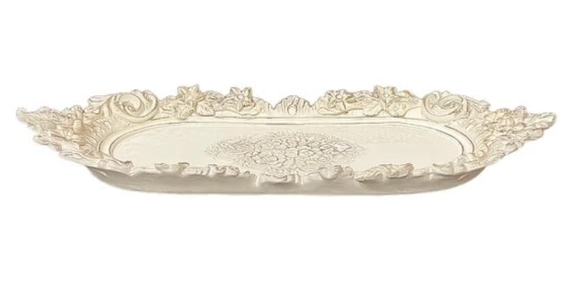 Tray White Shabby Chic Antique 15070TY